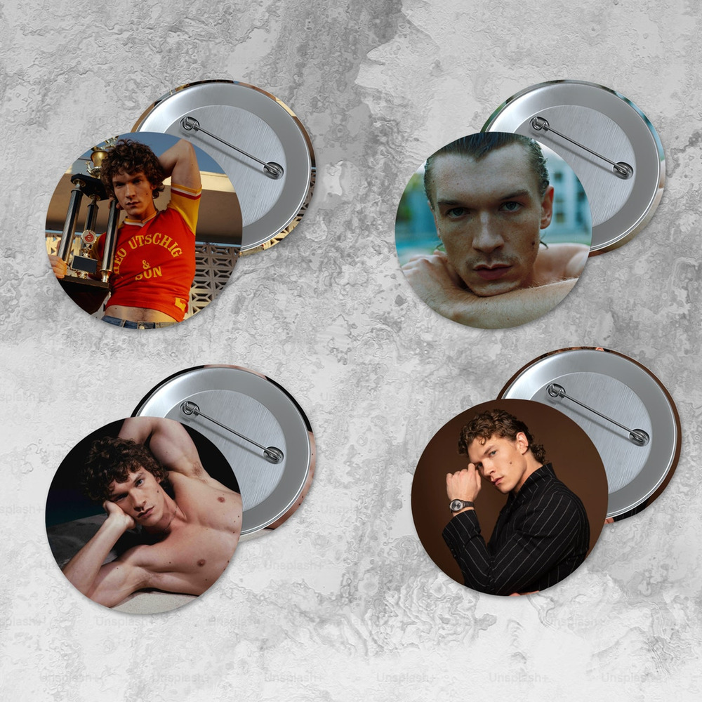 Connor Storrie 1.5 inch Pinback Button 4 Pack Actor Pins Heated Rivalry